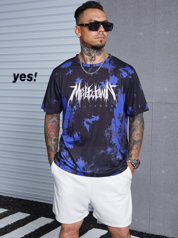 Men's monogram tie-dye T-shirt