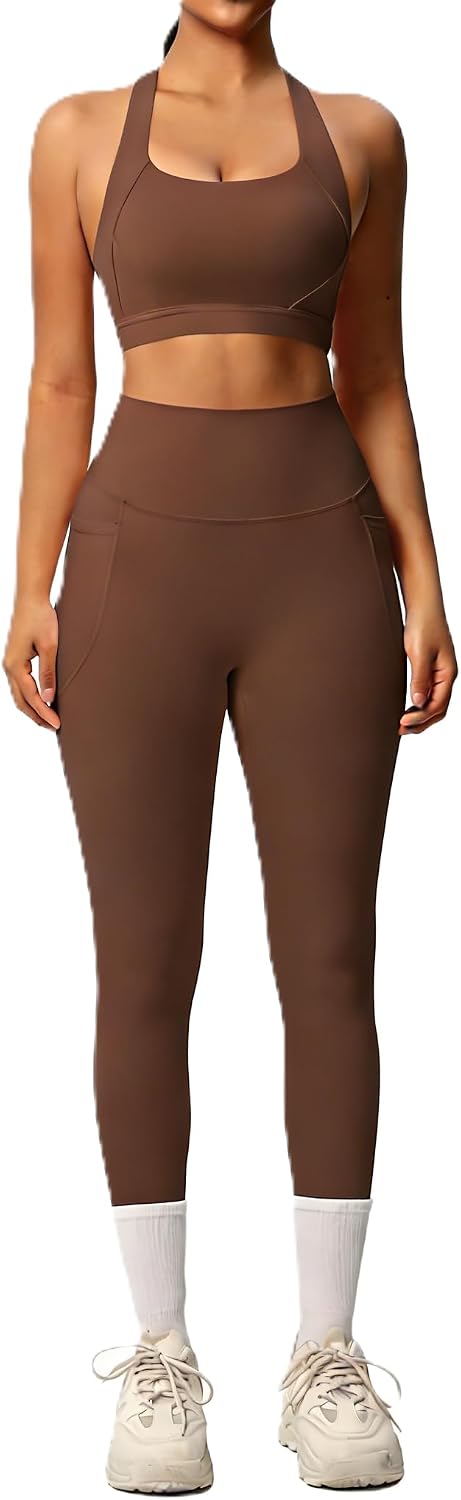 Workout Sets for Women Seamless Sports Bra Tank and High Waist Leggings Workout Sets for Women Seamless Sports Bra Tank and High Waist Leggings