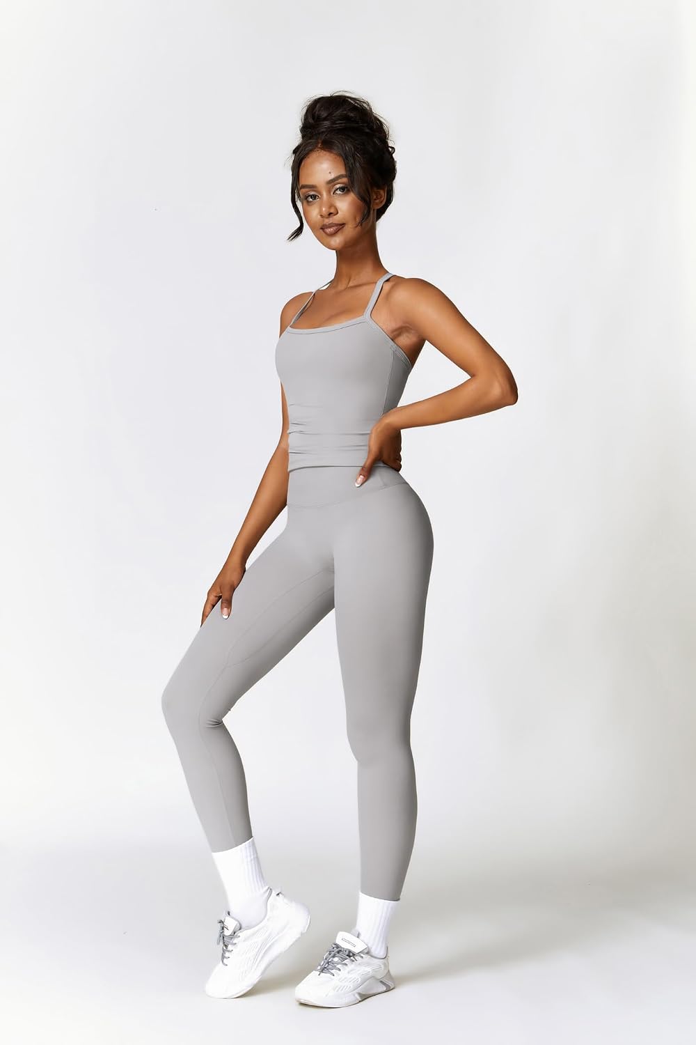 Workout Sets for Women Cross Back Tank and High Waist Leggings Workout Sets for Women Cross Back Tank and High Waist Leggings