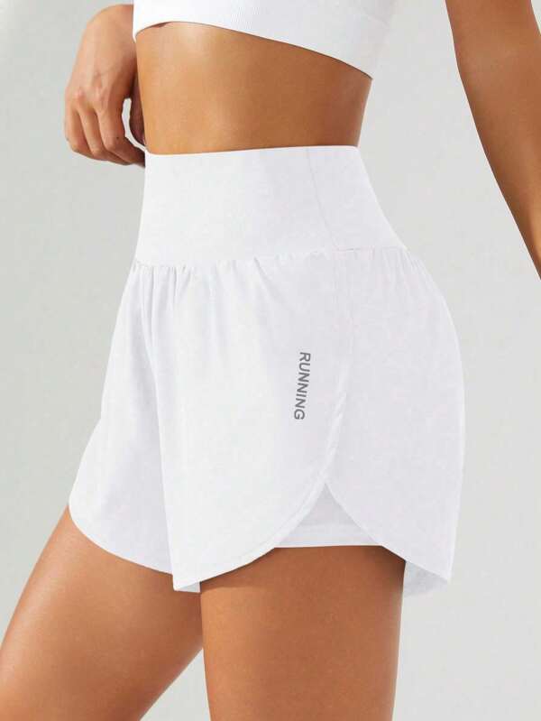 Women's Casual High Waist Slit Sports Shorts