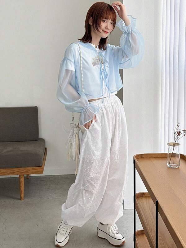 Women's solid color daily trousers