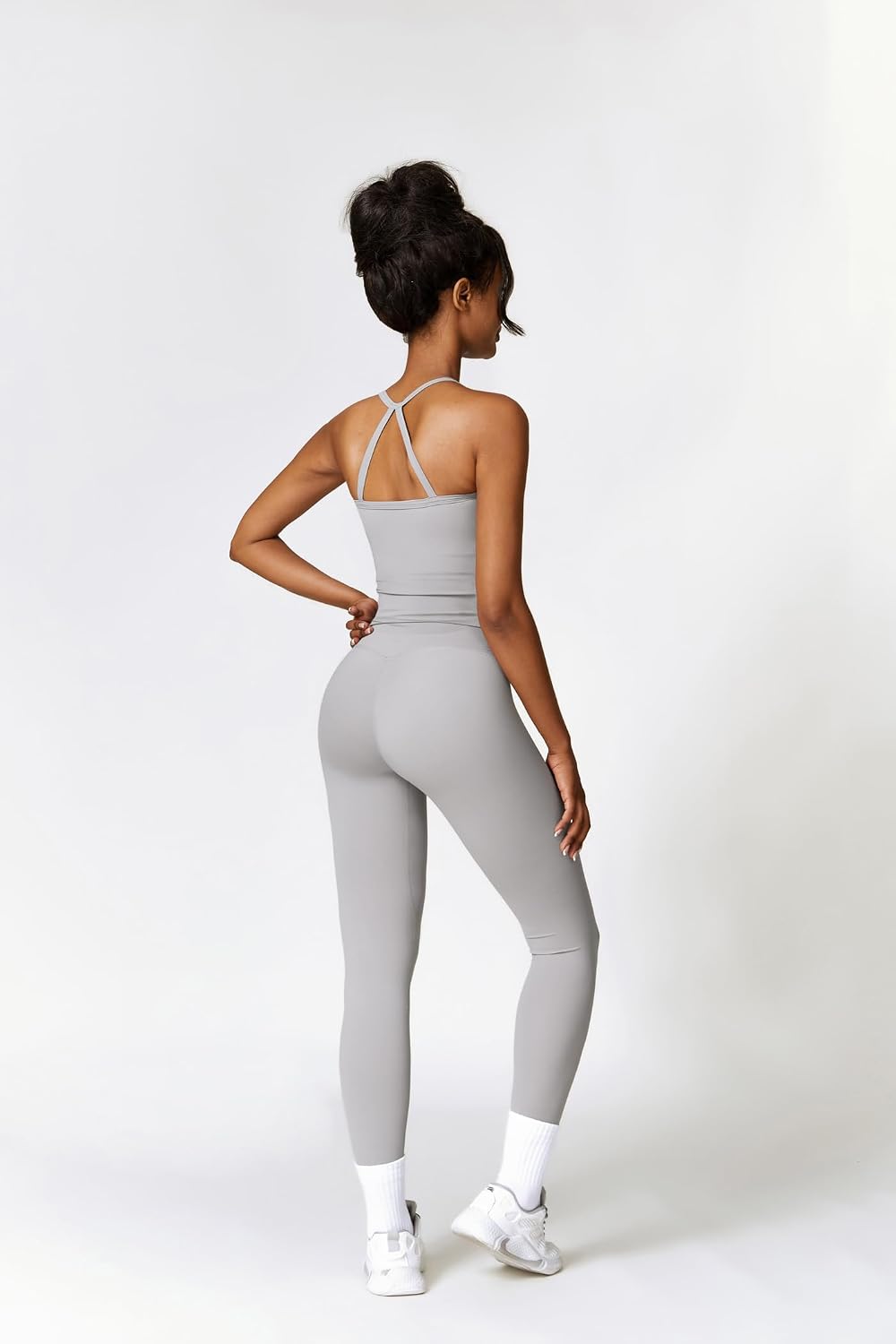 Workout Sets for Women Cross Back Tank and High Waist Leggings Workout Sets for Women Cross Back Tank and High Waist Leggings