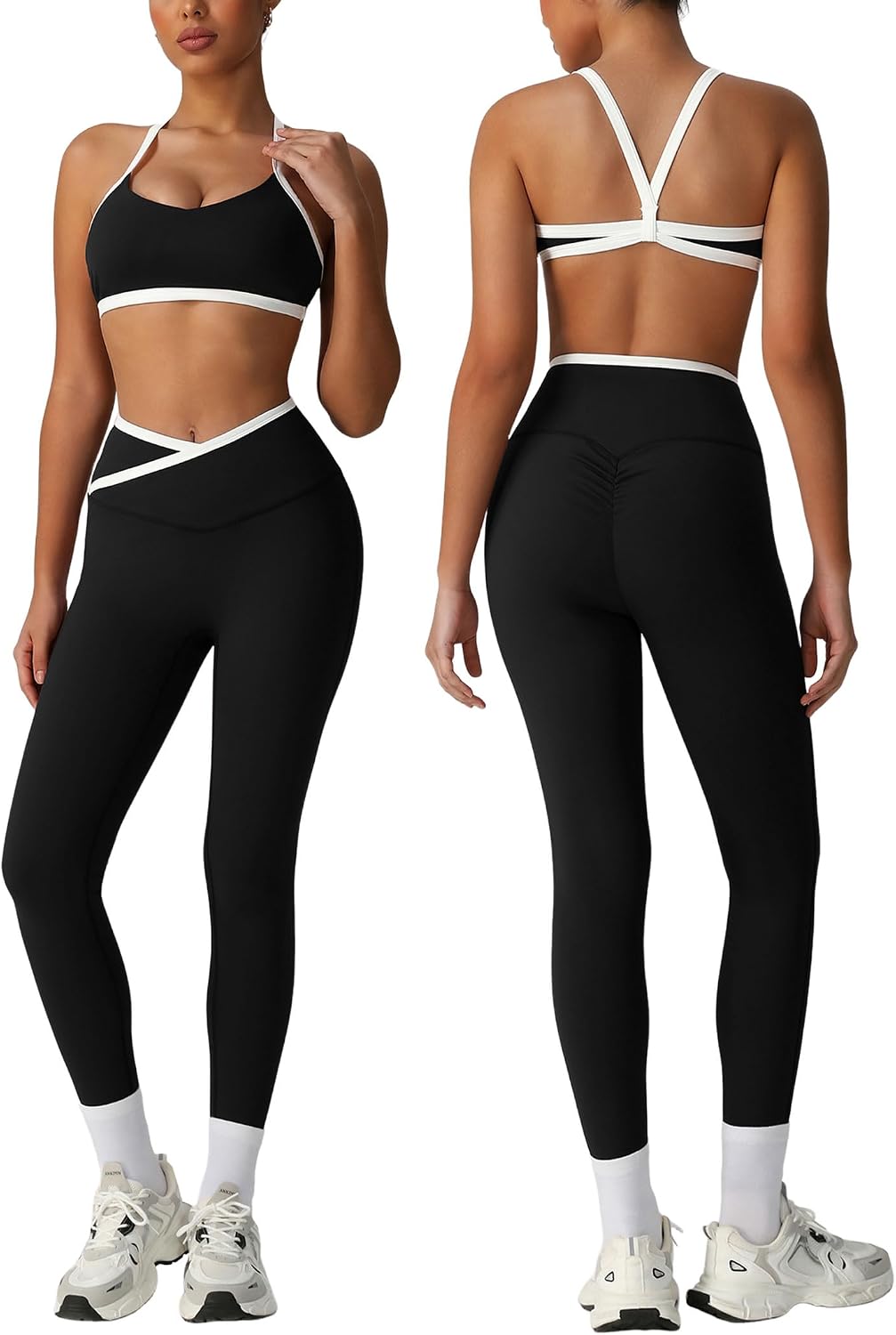 Workout Matching Sets for Women with Padded Sports Bra and Butt Lifting Leggings Workout Matching Sets for Women with Padded Sports Bra and Butt Lifting Leggings