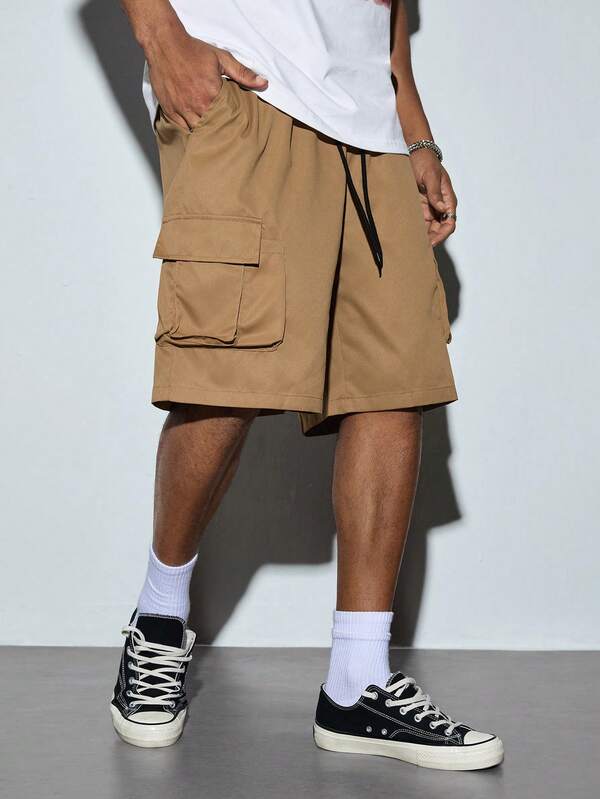 Men's Fashionable Loose Khaki Shorts