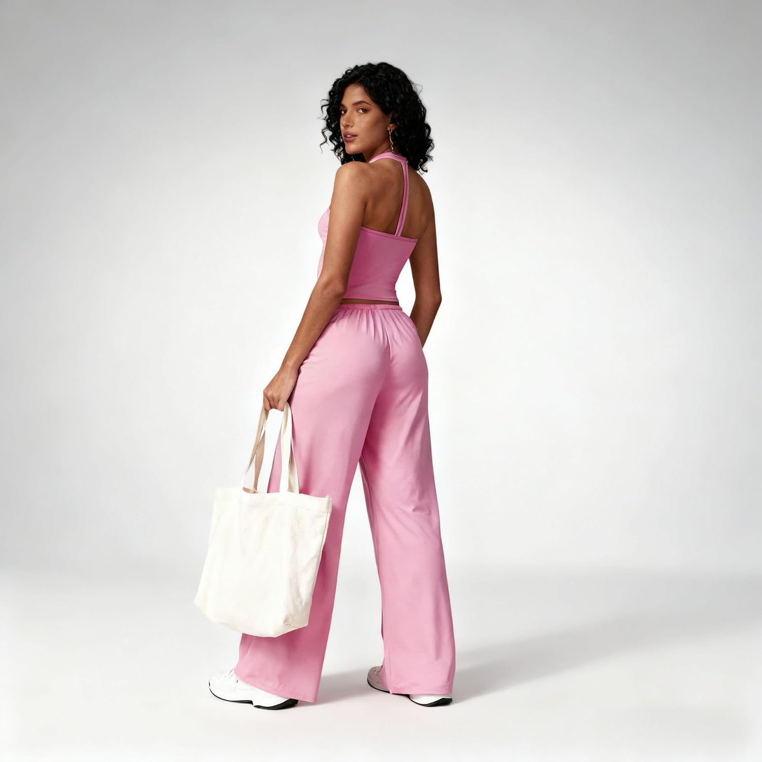 Workout Sets for Women Backless Tank Top and Flare Pants Workout Sets for Women Backless Tank Top and Flare Pants