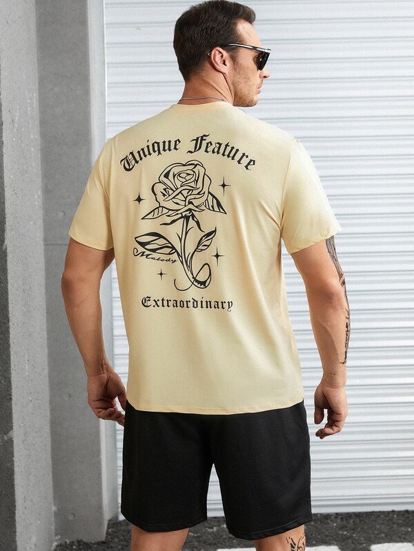 Men's floral and monogram T-shirt