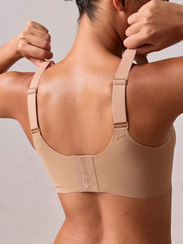 Women's soft supportive underwear, solid color, comfortable, minimalist style, no wire rings, anti-sagging, suitable for summer