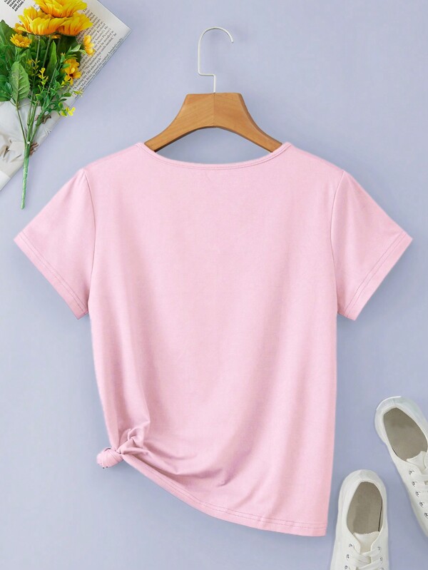 Plain V-neck T-shirt Plain V-neck T-shirt