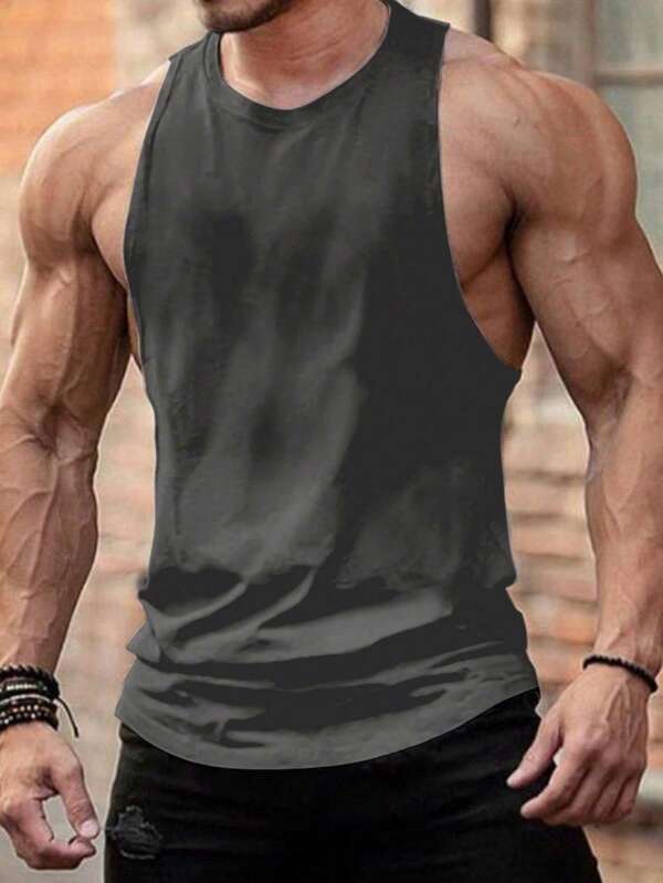 Men's casual fitness sleeveless top, simple and versatile, suitable for daily wear, summer style Men's casual fitness sleeveless top, simple and versatile, suitable for daily wear, summer style
