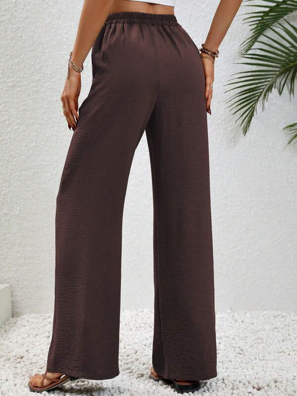 Knotted wide-leg pants
