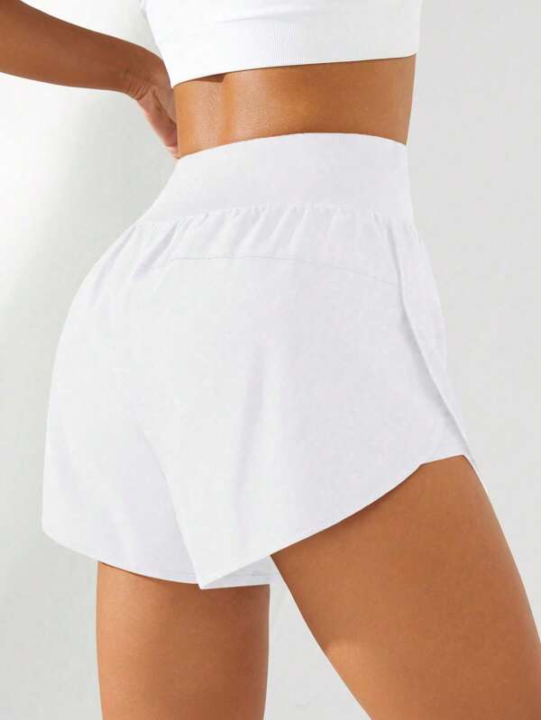 Women's Casual High Waist Slit Sports Shorts Women's Casual High Waist Slit Sports Shorts
