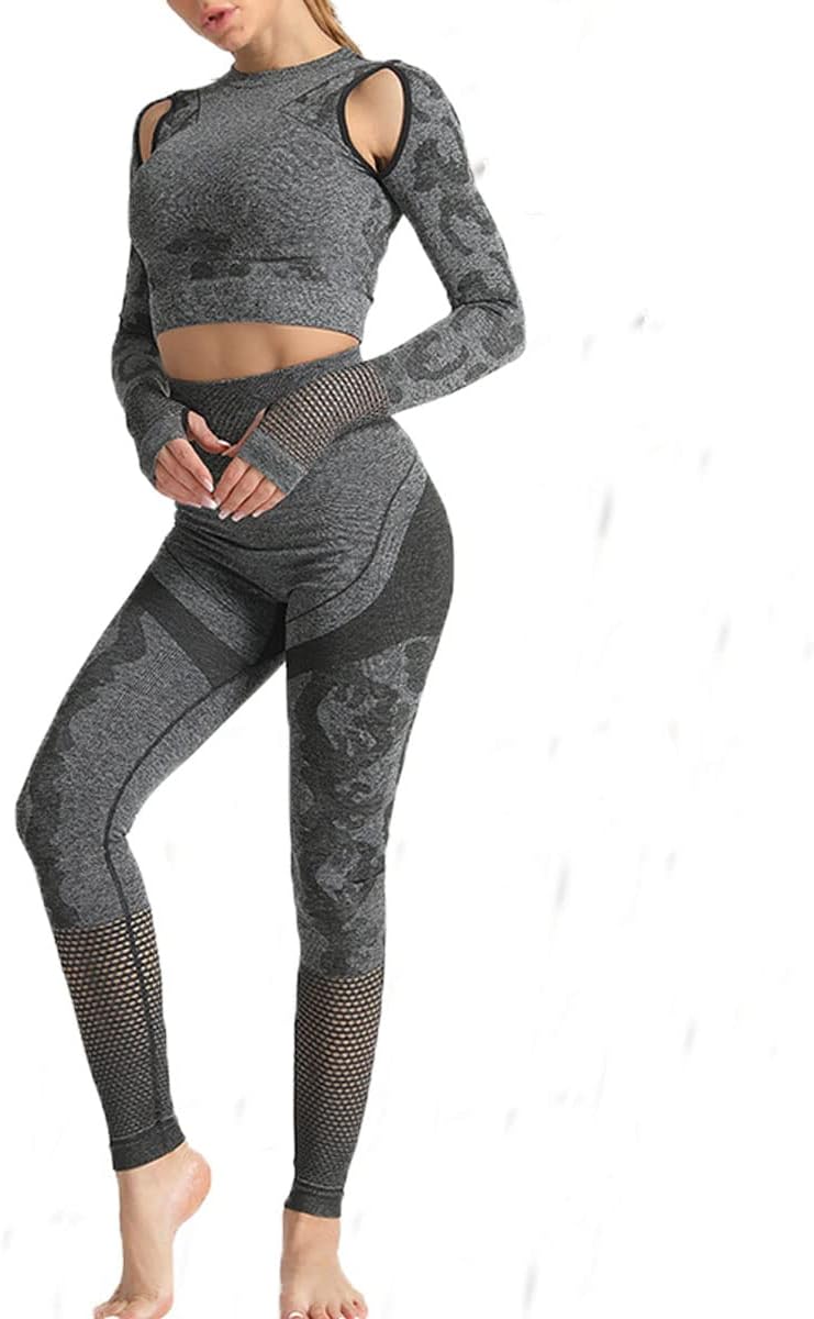 Workout Yoga Sets for Women High Waist Butt Lifting Leggings Leopard Workout Yoga Sets for Women High Waist Butt Lifting Leggings Leopard