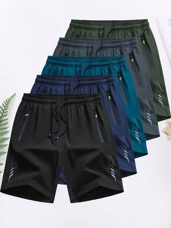 Men's cropped athletic shorts, soft and lightweight, ideal for fitness and running Men's cropped athletic shorts, soft and lightweight, ideal for fitness and running