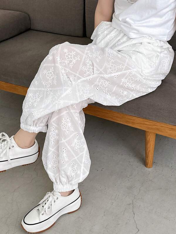 Women's solid color daily trousers