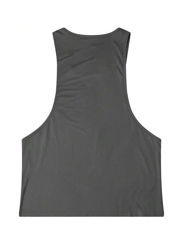 Men's solid color round neck casual loose slim vest Men's solid color round neck casual loose slim vest