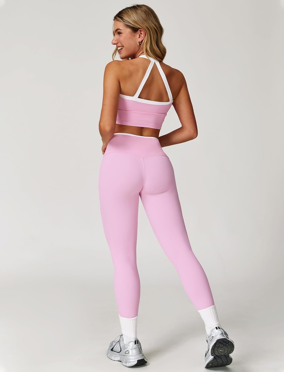 Workout Sets for Women Cross Back Tank Top and High Waist Leggings Workout Sets for Women Cross Back Tank Top and High Waist Leggings