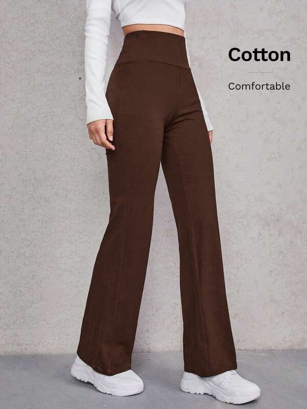 Spring dress wide belt flared pants